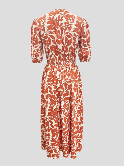 Justine™ | Robe longue fleurie à col en V