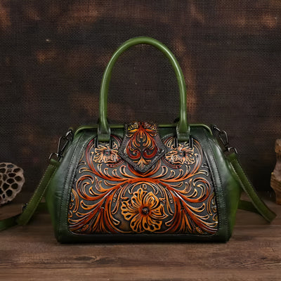 Florence™ | Sac à main avec gravure et motif floral