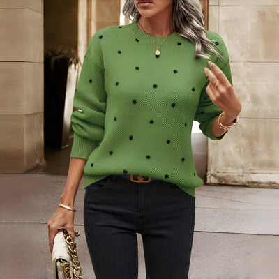 Natalie™ | Pull tricoté à pois