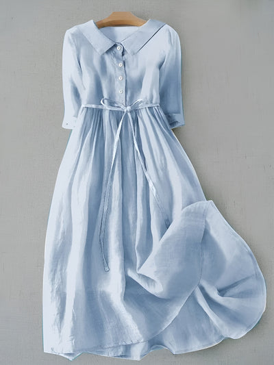 Charlotte™ | Robe élégante à manches courtes et taille lacée