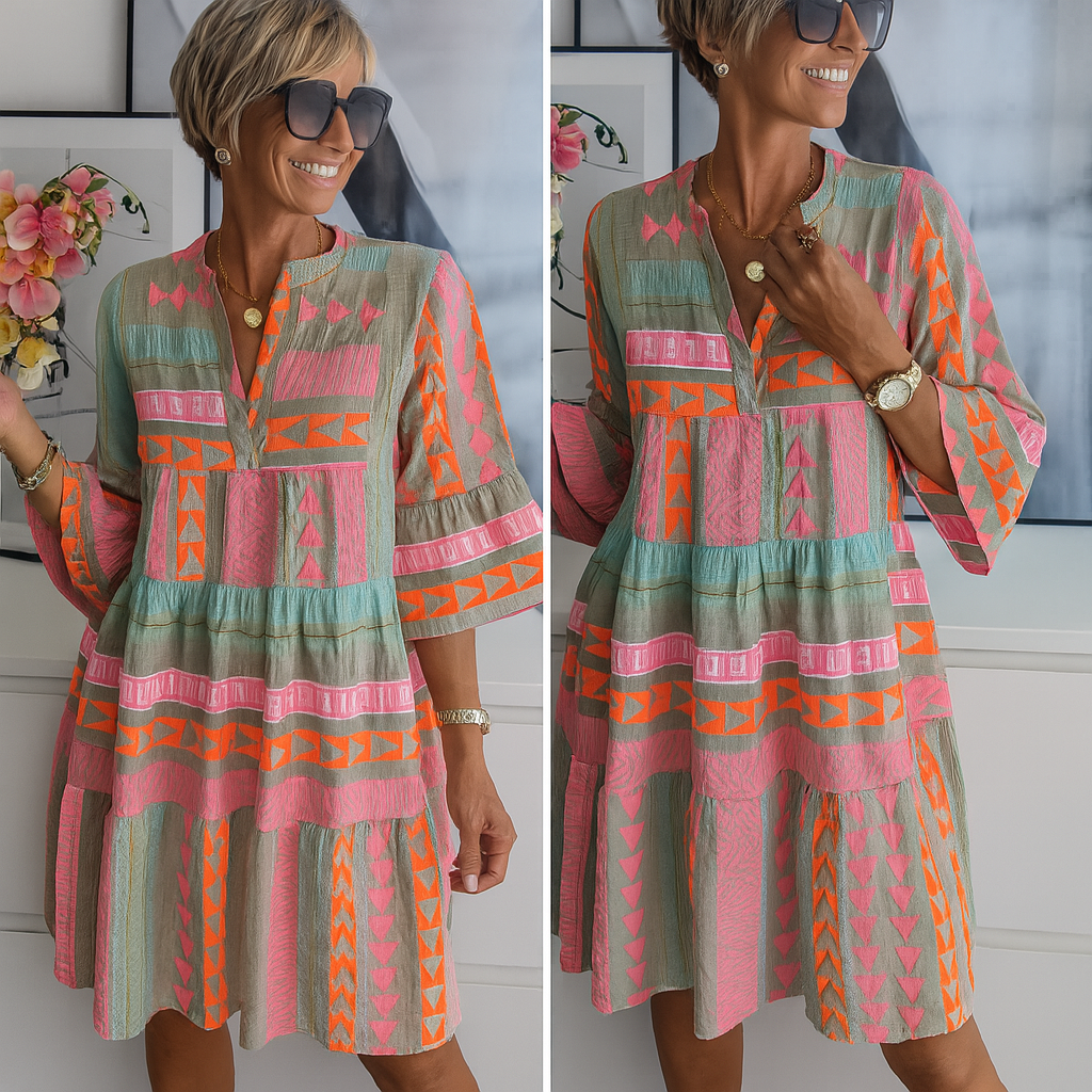 Janelle™ | Robe d’Été Courte Brodée