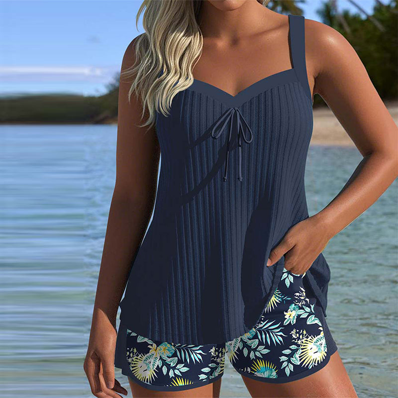 Mireille™ | Tankini Rayé Deux Pièces