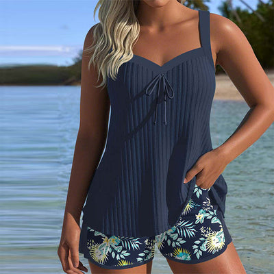 Mireille™ | Tankini Rayé Deux Pièces