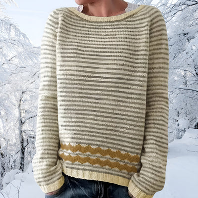 Emelie™ | Pull rayé gris