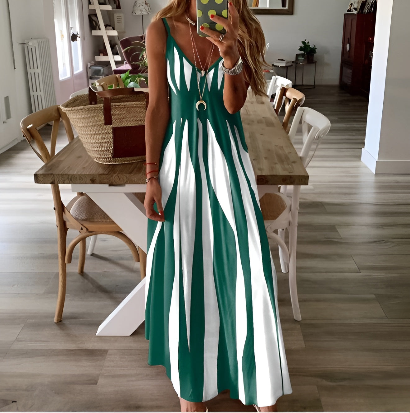 Irène™ | Robe longue rayée