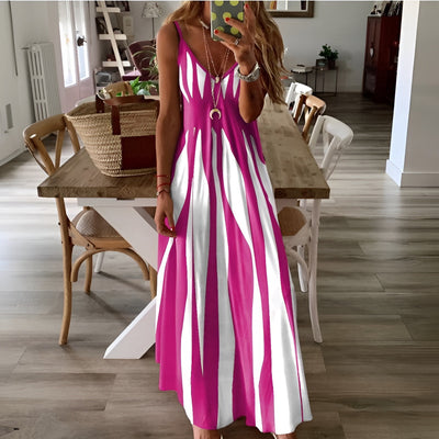 Irène™ | Robe longue rayée