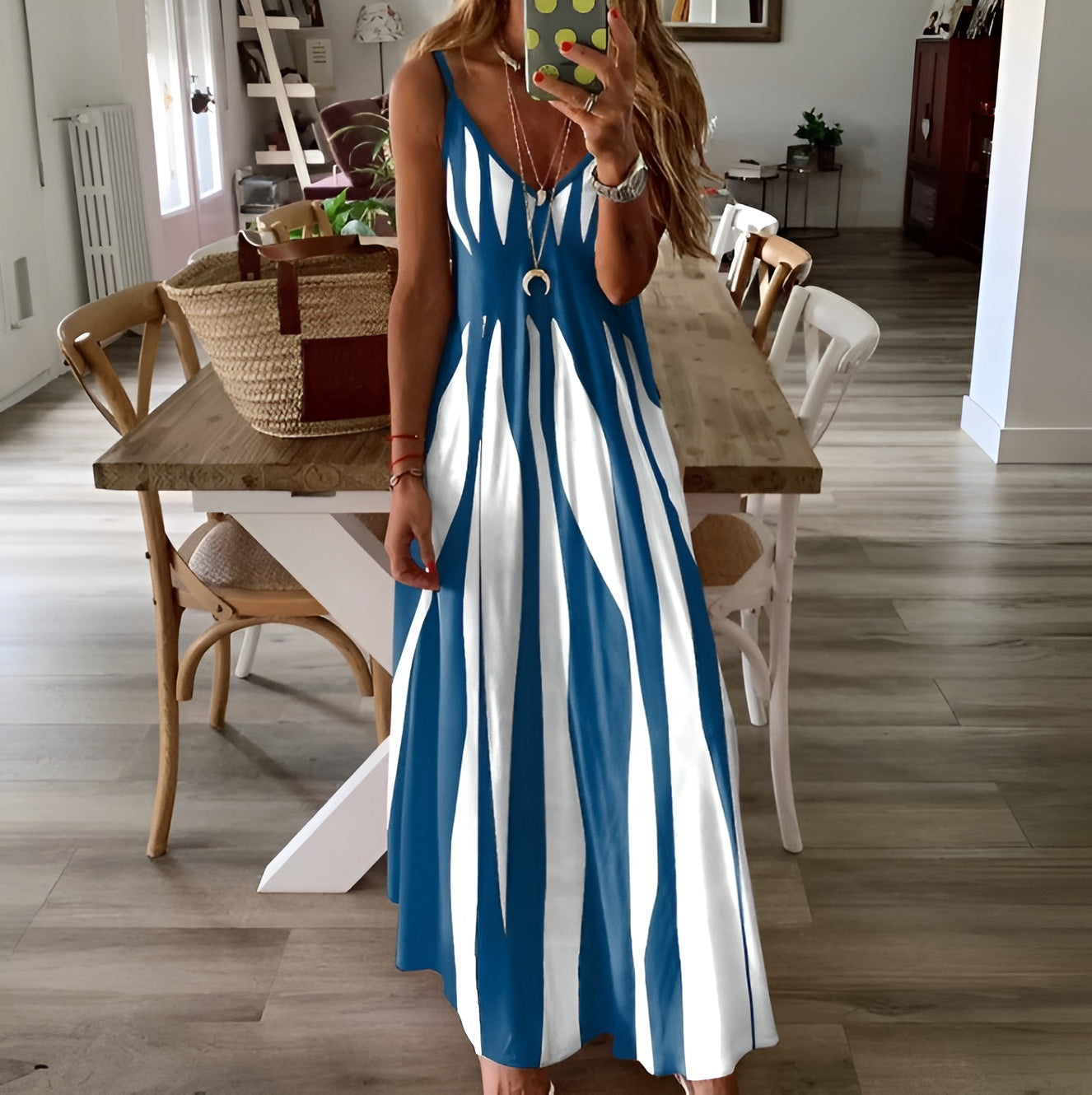 Irène™ | Robe longue rayée