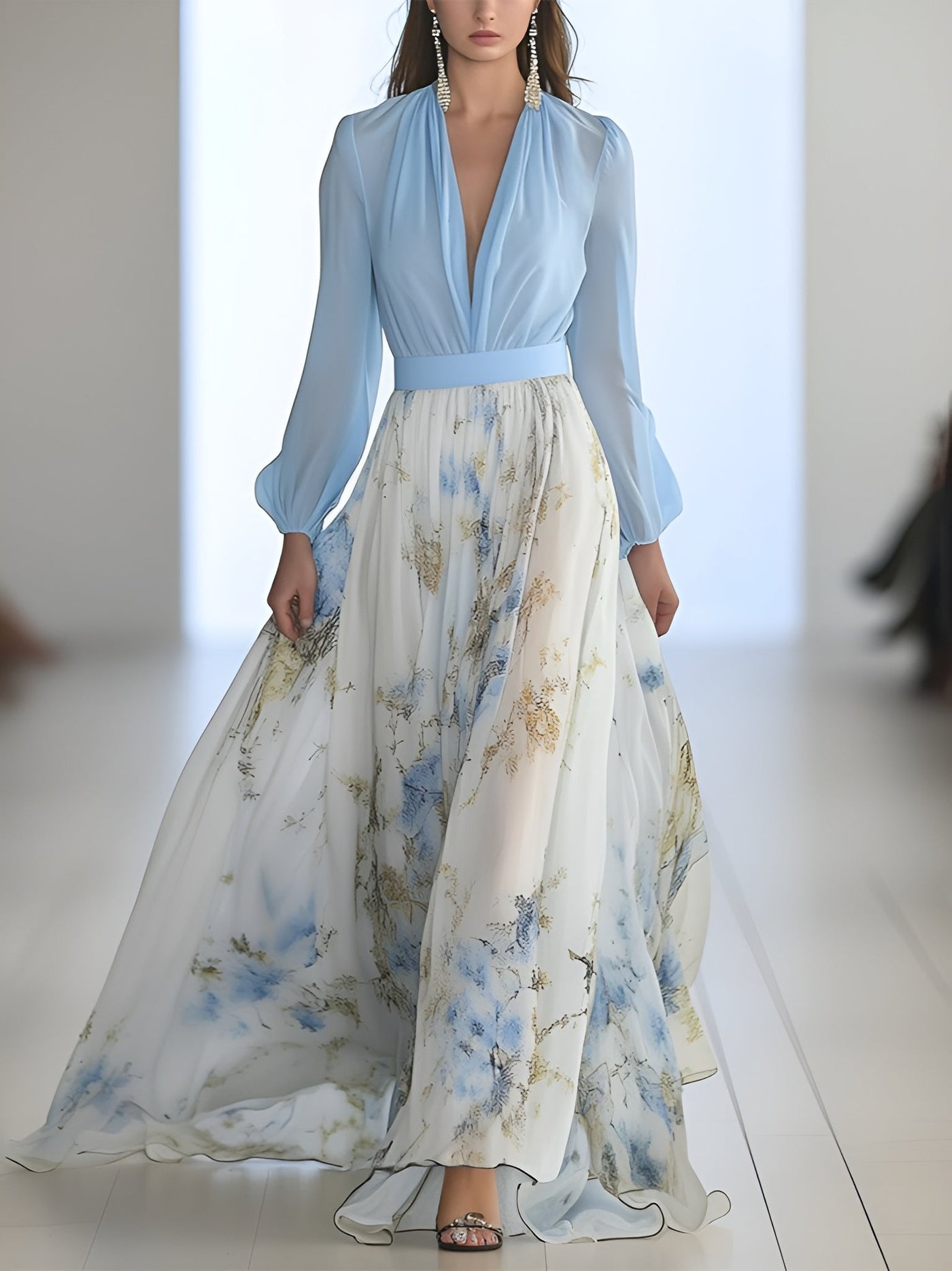 Irène™ | Robe longue élégance florale
