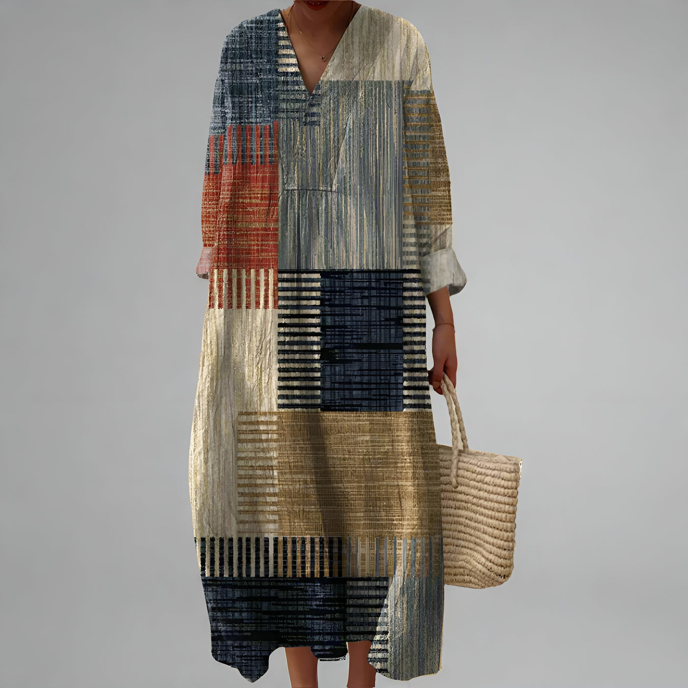 Jeanne™ | Élégante Robe Géométrique