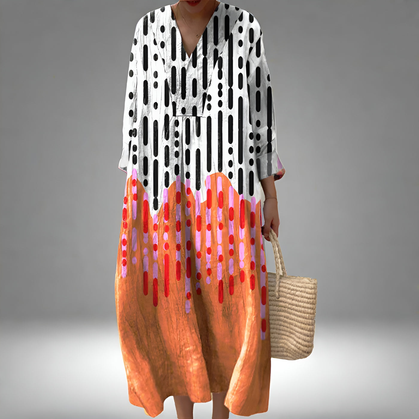 Renée™ | Élégante Robe Géométrique