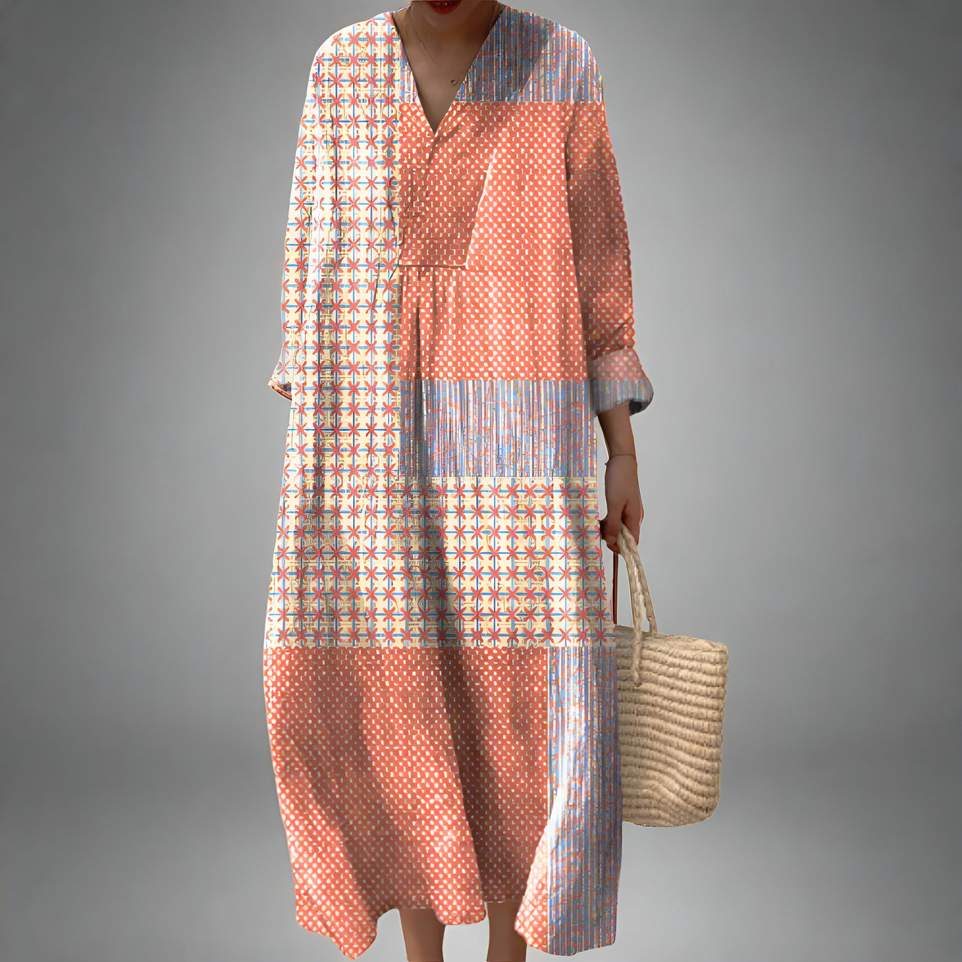 Mireia™ | Robe Géométrique Élégante