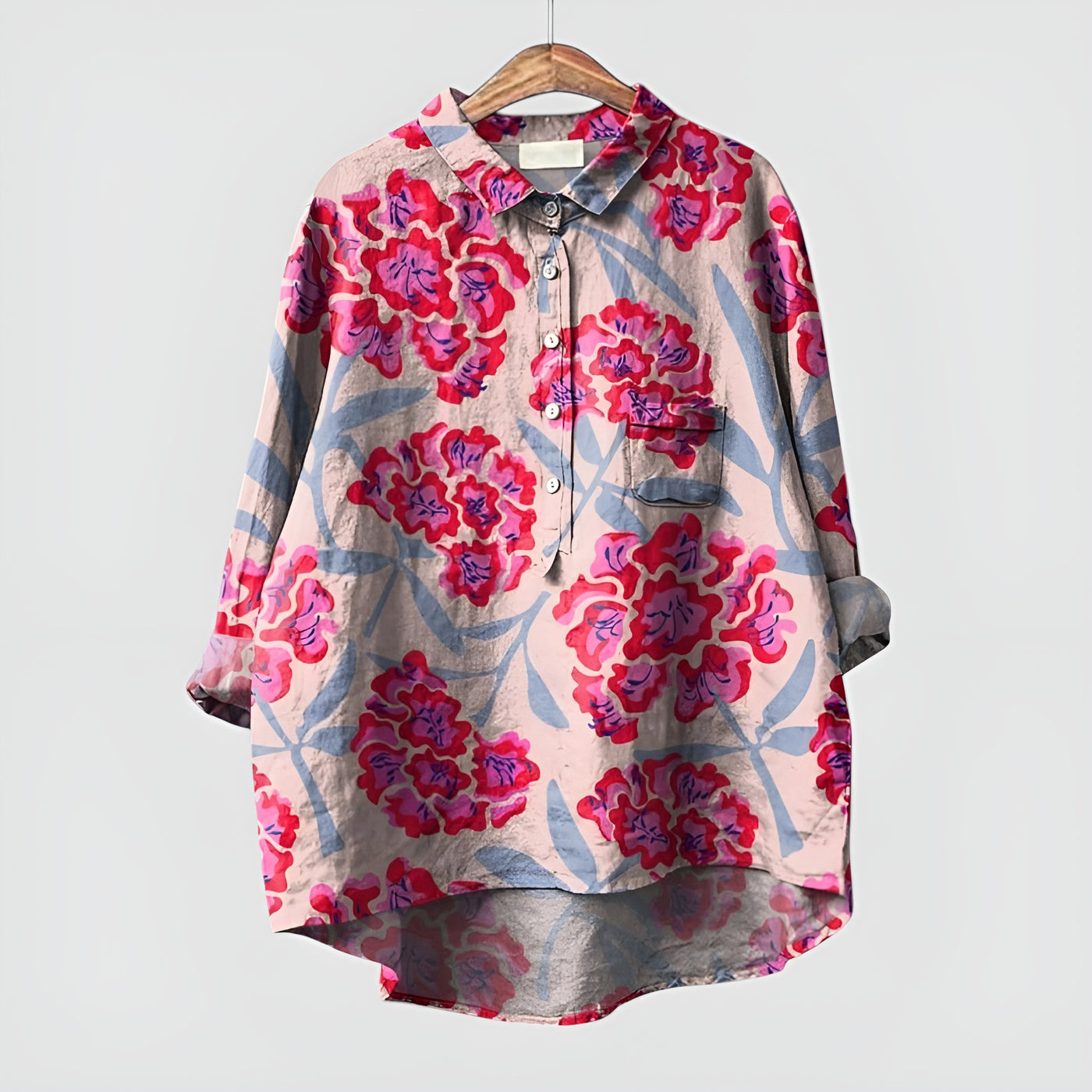 Delphine™ | Chemise fleurie oversize pour femme