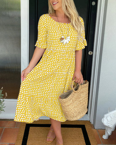 Oléna™ | Robe Midi Légère au Style Rétro