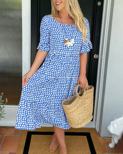 Oléna™ | Robe Midi Légère au Style Rétro