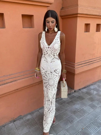 Assia™ | Robe longue à col en V