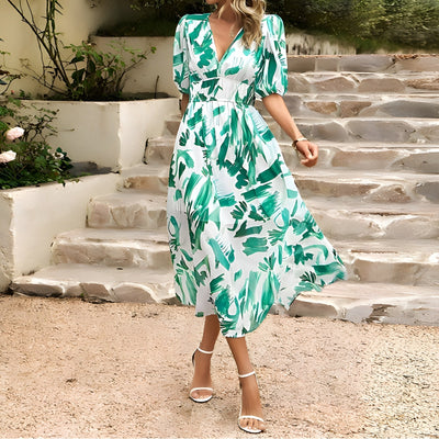Hélène™ | Robe élégante à col en V