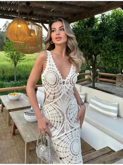 Assia™ | Robe longue à col en V