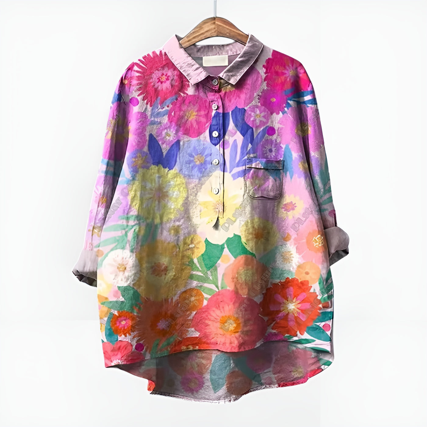 Solenne™ | Blouse Fleurie Oversize