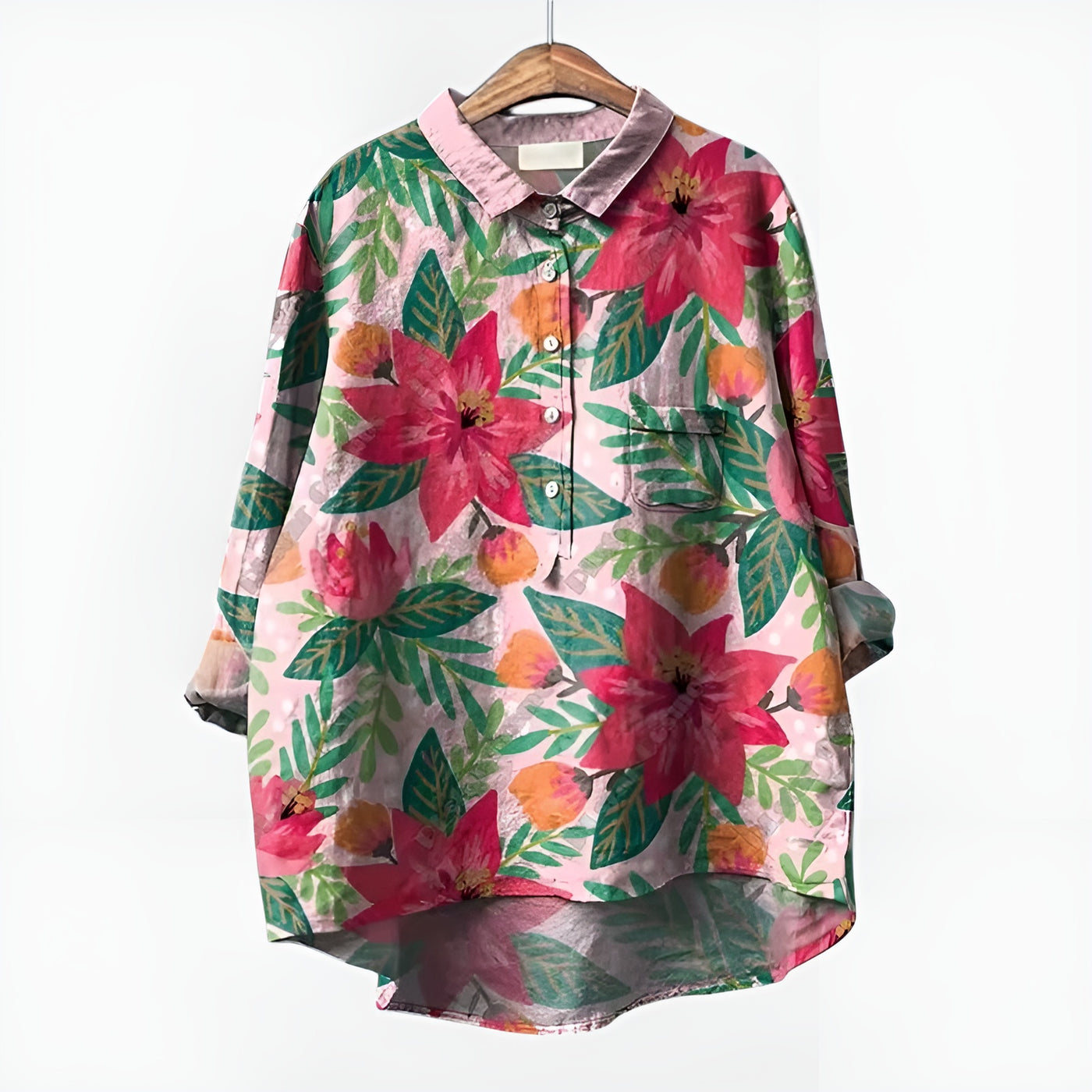 Solenne™ | Blouse Fleurie Oversize
