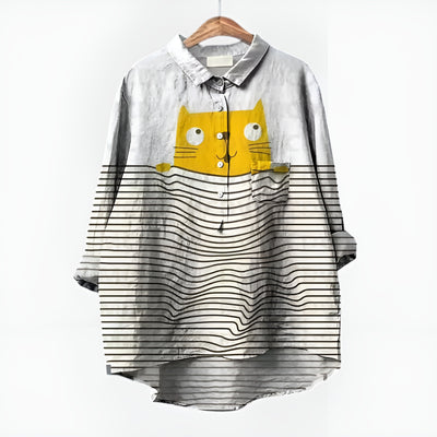 Jade™ | Blouse Féline Aquarelle