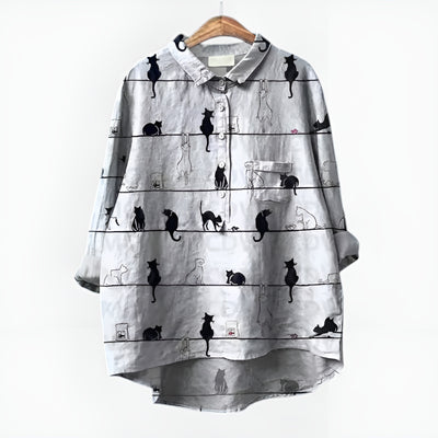Jade™ | Blouse Féline Aquarelle