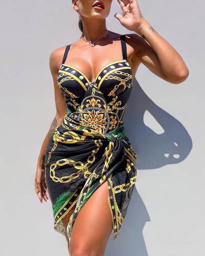 Brisa™ | Maillot Push-Up avec Jupe de Plage Élégante