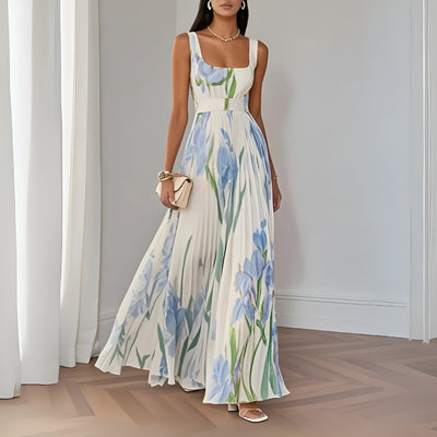 Clara™ | Robe longue plissée à fleurs élégante pour femme