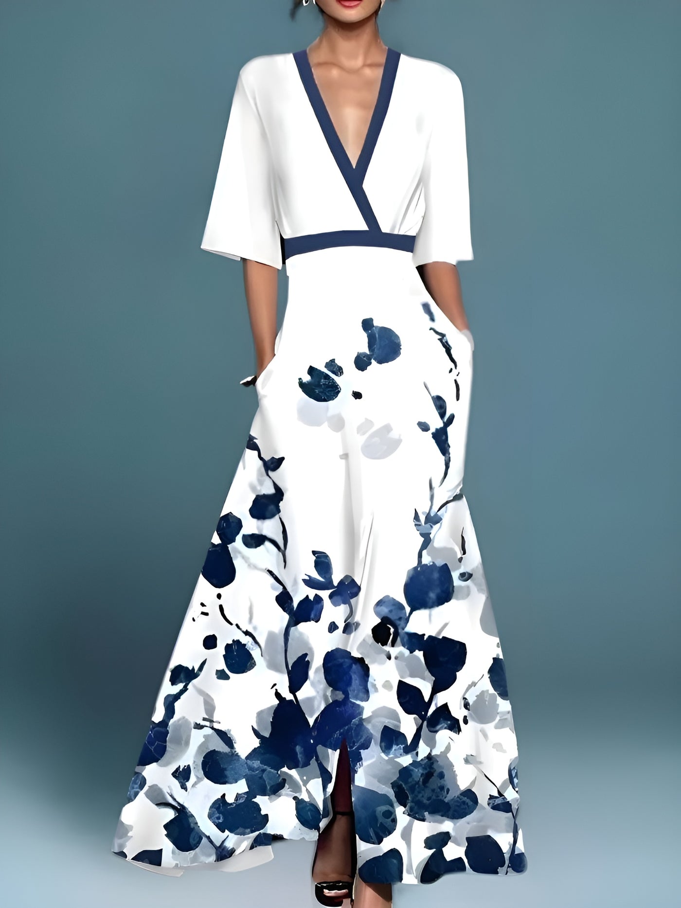 Lisette™ | Robe portefeuille fleurie élégante