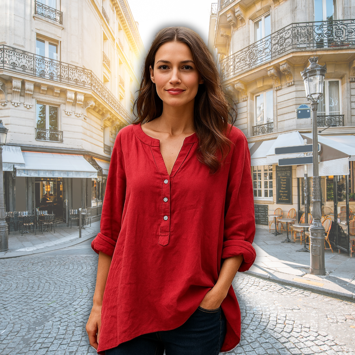 Anaïs™ | Haut en lin léger et confortable