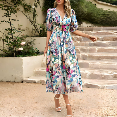 Hélène™ | Robe élégante à col en V