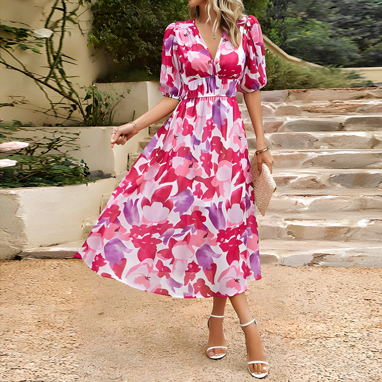 Hélène™ | Robe élégante à col en V