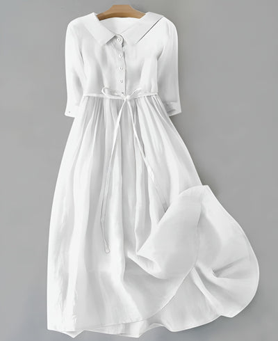 Charlotte™ | Robe élégante à manches courtes et taille lacée