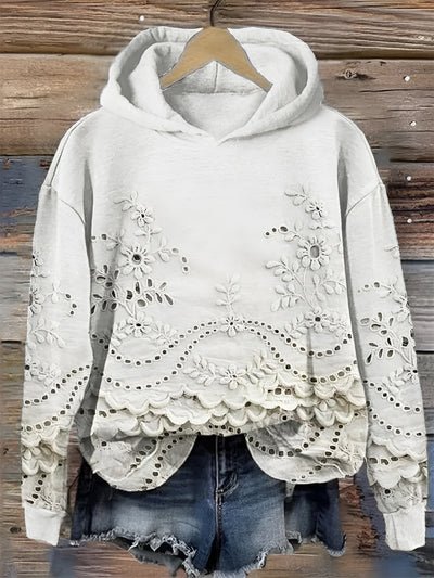 Camille™ | Hoodie à la broderie florale