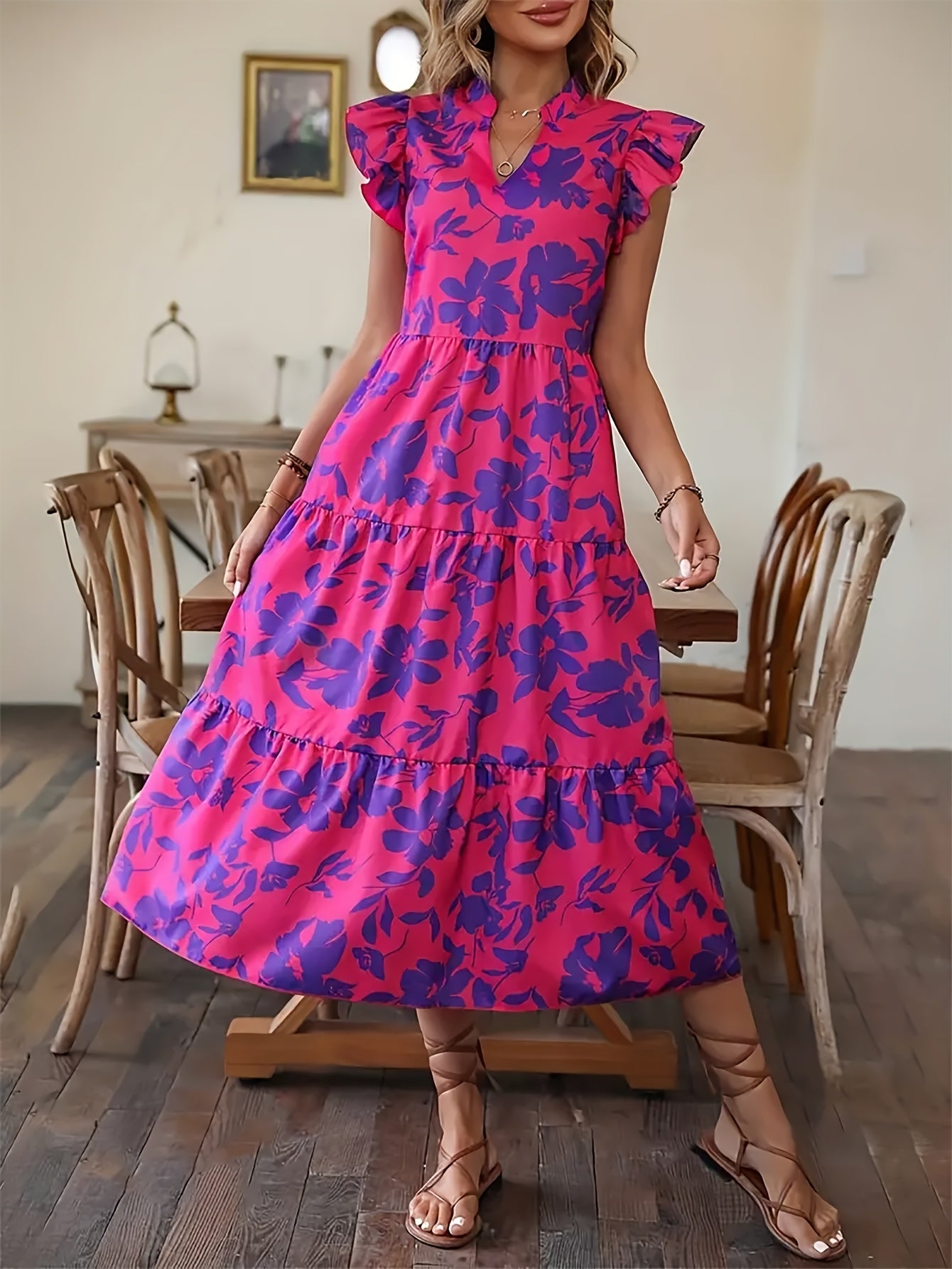 Marine™ | Élégance florale Robe