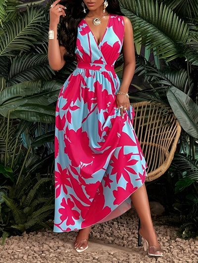 Léonie™ | Robe élégante à fleurs tropicales