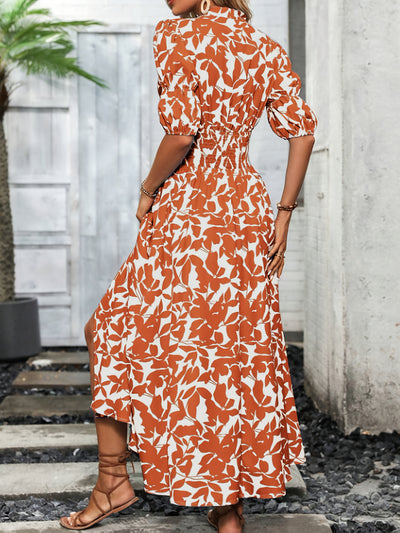 Justine™ | Robe longue fleurie à col en V