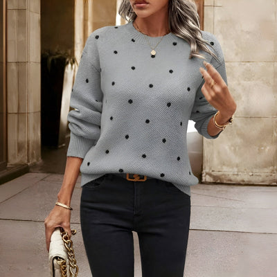 Natalie™ | Pull tricoté à pois
