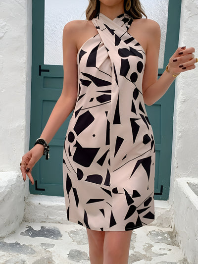Virginie™ | Robe à blocs de couleurs géométriques