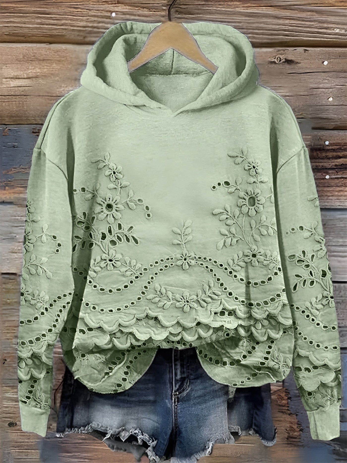 Camille™ | Hoodie à la broderie florale