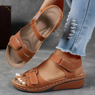 Clarisse™ | Sandales orthopédiques à talon compensé