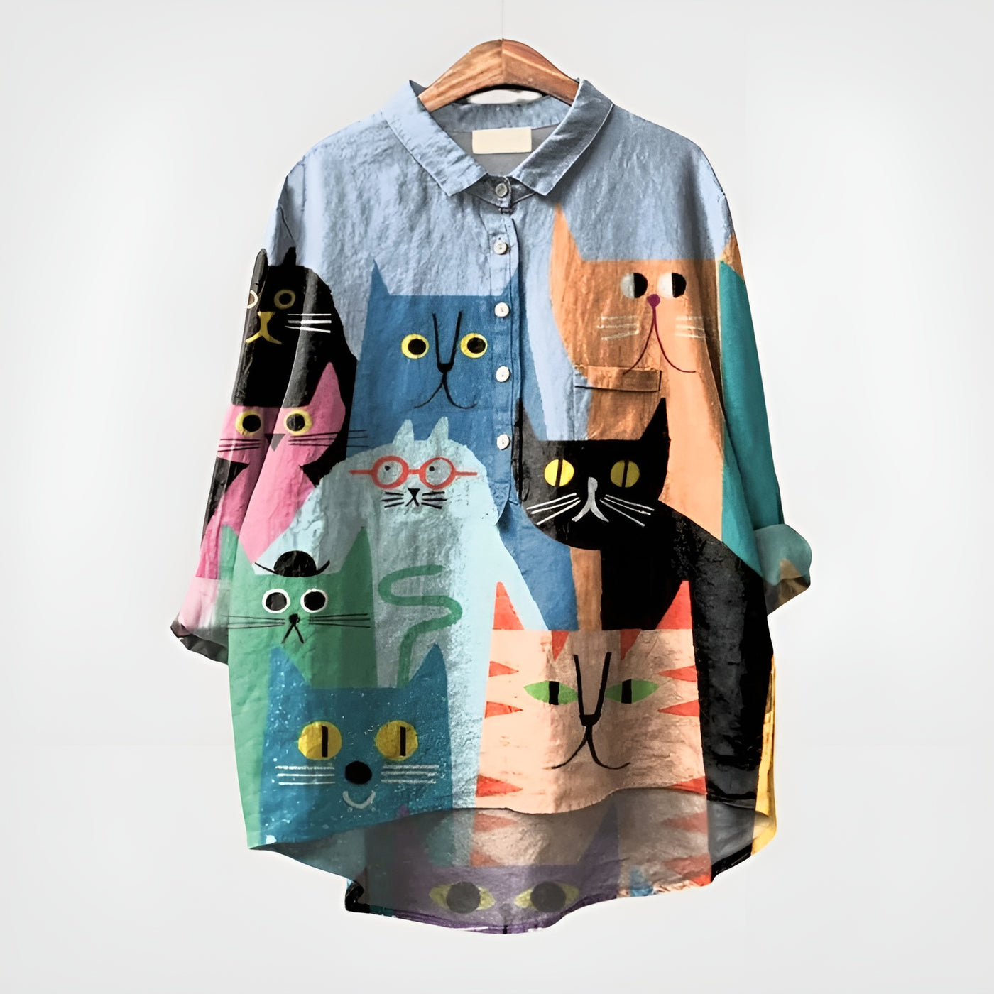 Cassandre™ | Chemise Chats Colorés