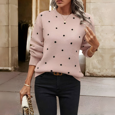 Natalie™ | Pull tricoté à pois