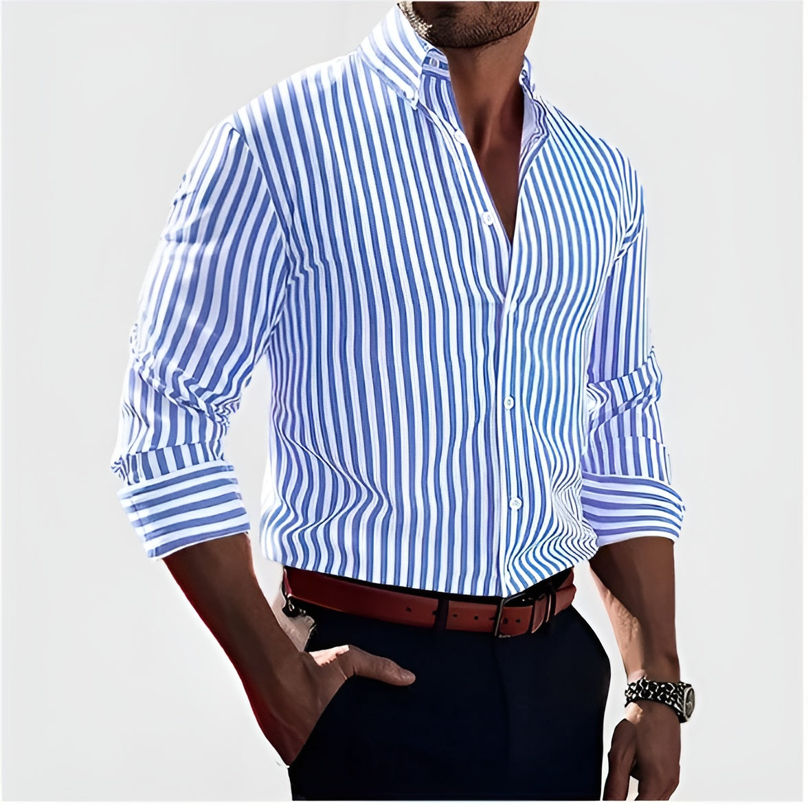 Théo™ | Chemise rayée pour homme