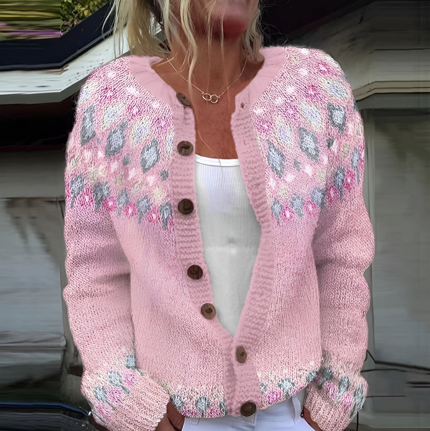 Karin™ | Cardigan rose doux pour femmes