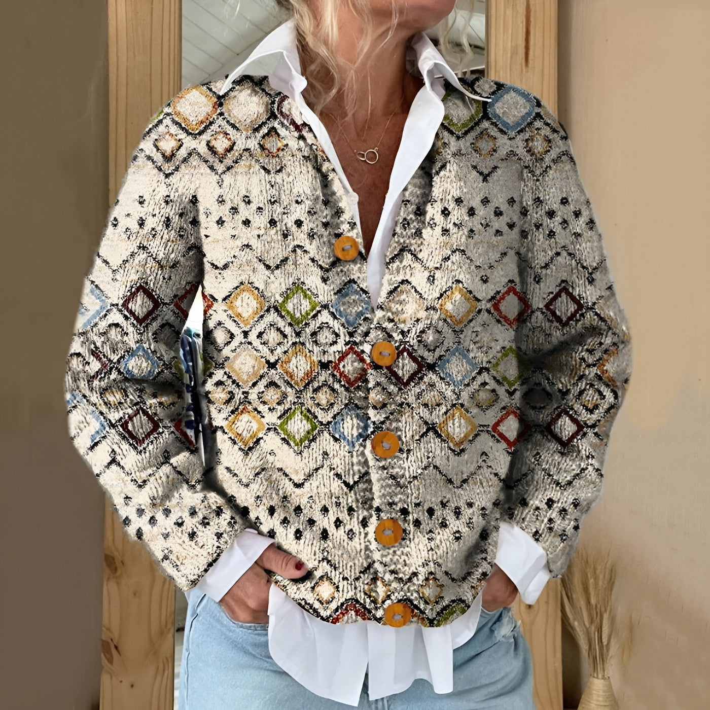 Elsa™ | Gilet beige élégant