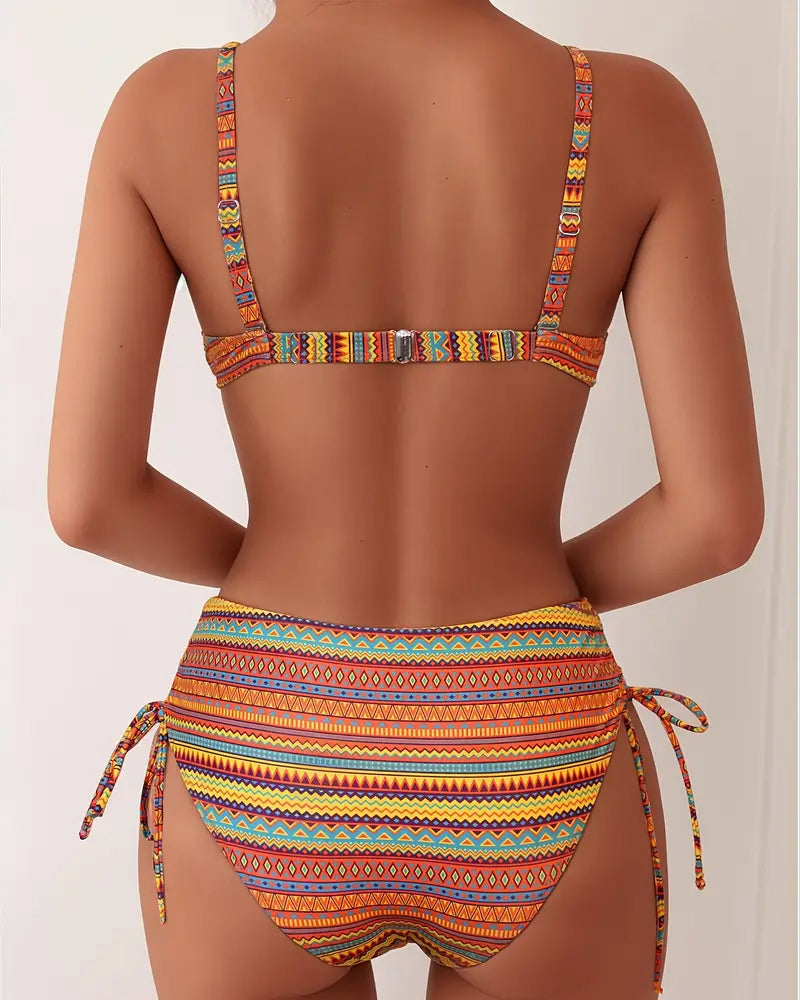 Lison™ | Bikini Rayé Élégant