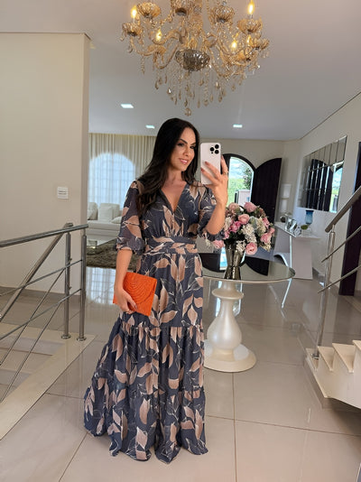 Sarah™ | Robe longue fleurie confortable pour des journées élégantes