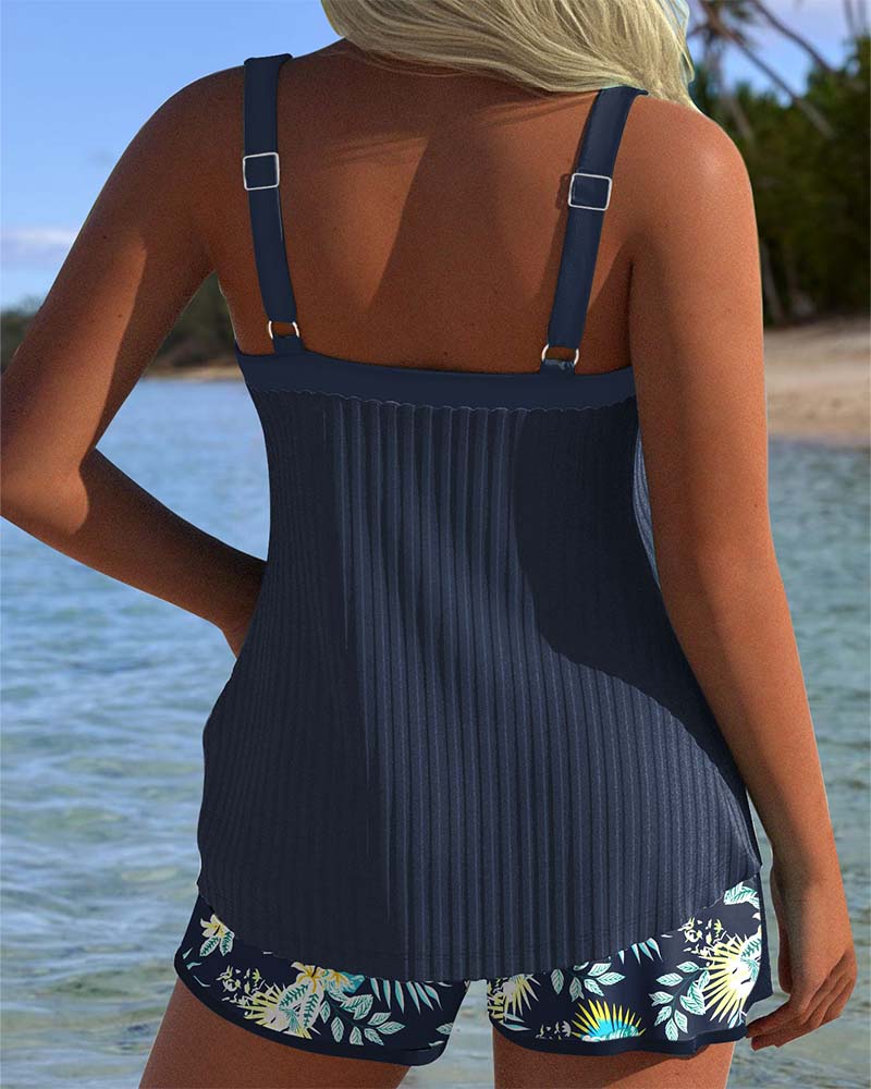Mireille™ | Tankini Rayé Deux Pièces
