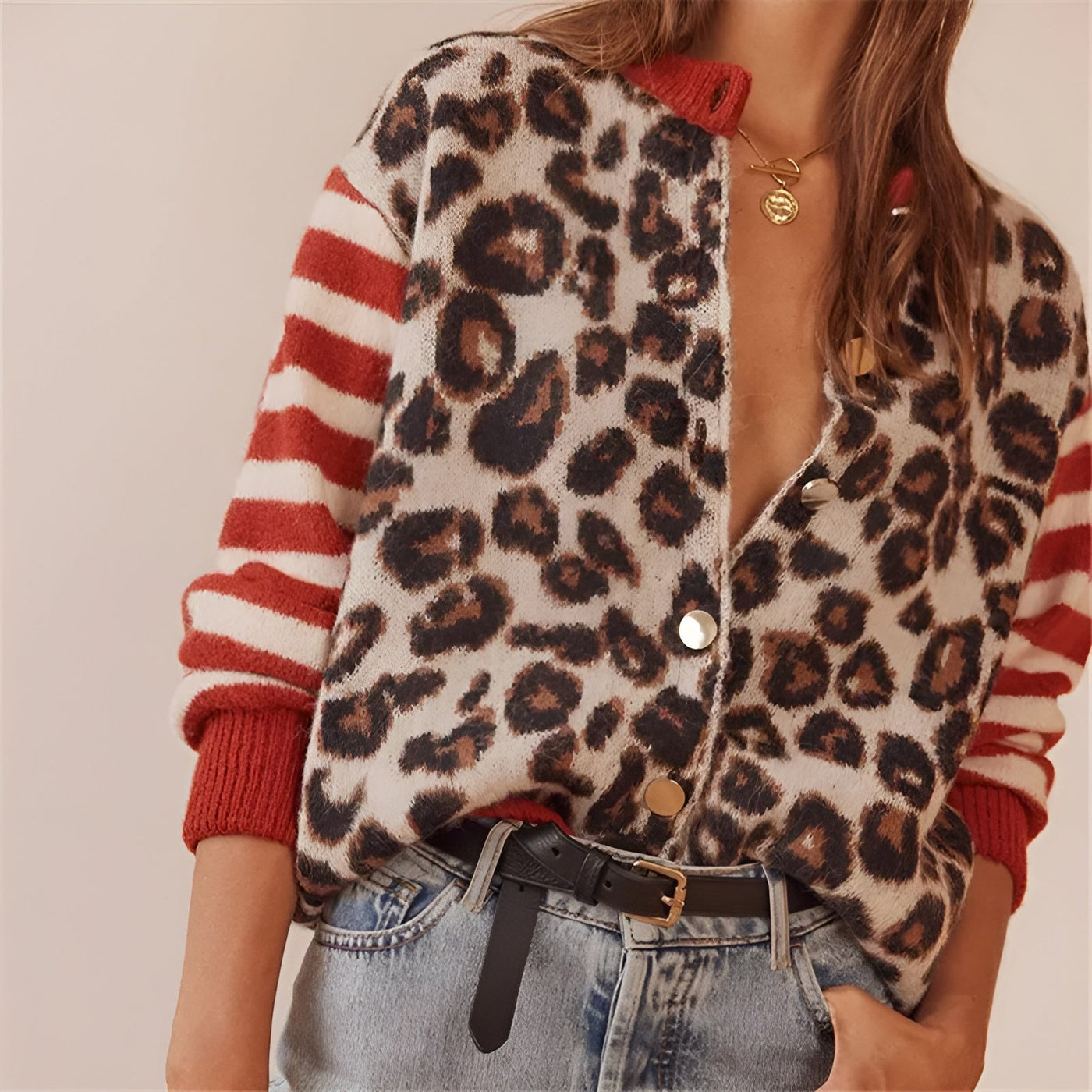 Marianne™ | Cardigan en tricot léopard