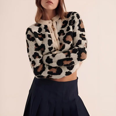 Marianne™ | Cardigan en tricot léopard
